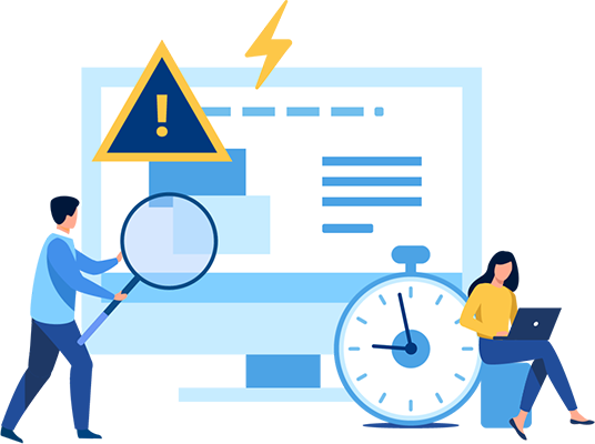 Illustration representing Soteria working around the clock and updating clients with any alerts.