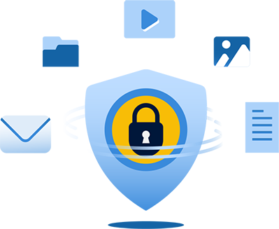 Illustration representing the different business assets Soteria helps keep secure.