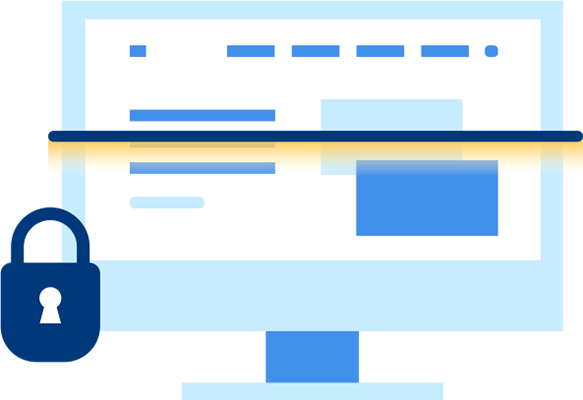Illustration representing a Soteria Inspect scan in progress.